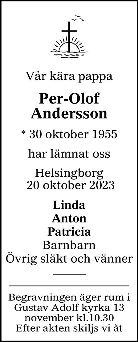 Dödsannons Per-Olof Andersson